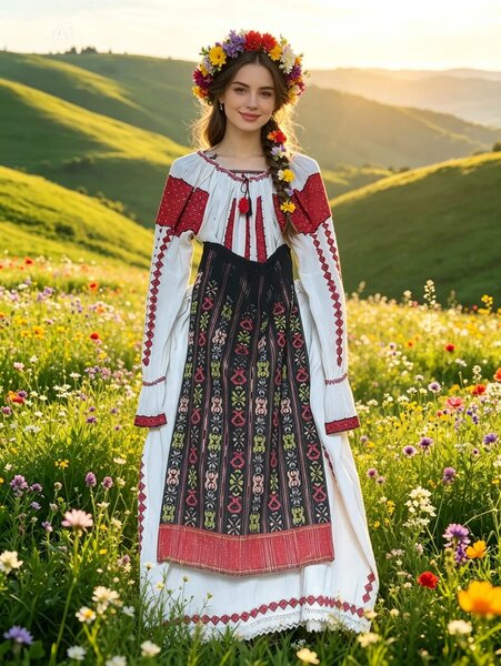 Vand costum popular autentic Muntenia, stare excelenta